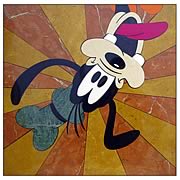 Disney Goofy Upside Down Stone Artwork